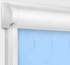 Рулонные кассетные шторы УНИ - Флора голубой