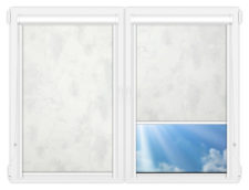 Рулонные кассетные шторы УНИ - Клаудиа-вайт