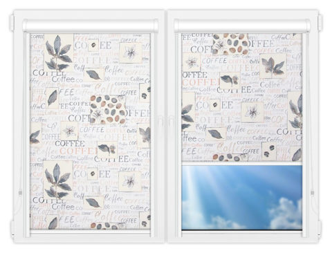 Рулонные кассетные шторы УНИ - Кофе