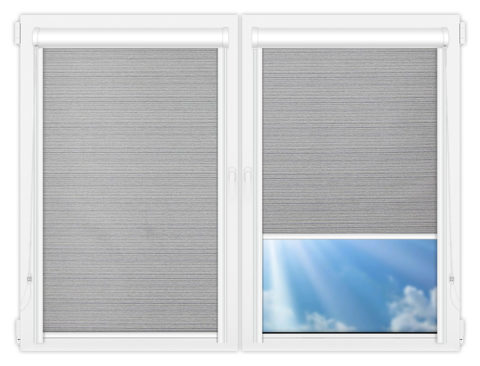 Рулонные кассетные шторы УНИ - Маракеш-грей на пластиковые окна