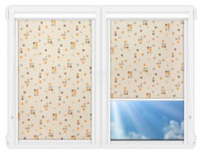 Рулонные кассетные шторы УНИ - Пазл-какао