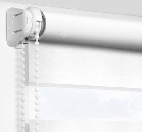 Рулонные шторы День-Ночь - Неаполь белый 90