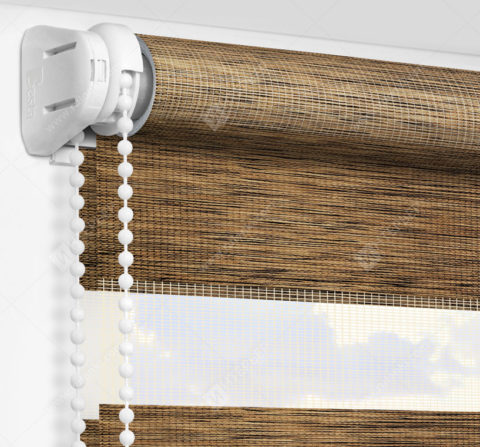 Рулонные шторы День-Ночь - Палермо коричневый 15