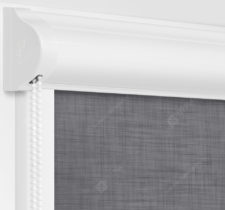 Рулонные кассетные шторы УНИ - Анже блэкаут темно-серый