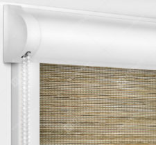 Рулонные кассетные шторы УНИ - Корсо блэкаут темно-бежевый