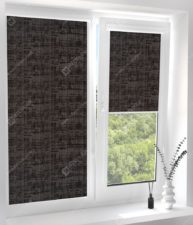 Рулонные кассетные шторы УНИ - Шейд коричневый