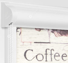 Рулонные кассетные шторы УНИ - Арабика блэкаут бежевый на пластиковые окна