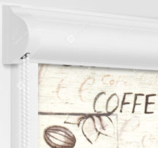 Рулонные кассетные шторы УНИ - Арабика на пластиковые окна