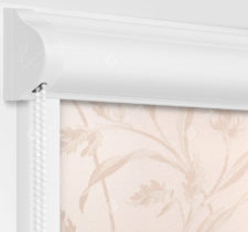 Рулонные кассетные шторы УНИ - Баски димаут розовый на пластиковые окна