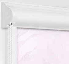 Рулонные кассетные шторы УНИ - Баски димаут сиреневый на пластиковые окна