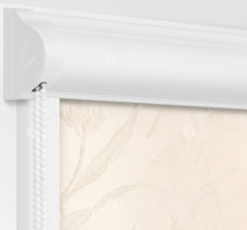 Рулонные кассетные шторы УНИ - Баски димаут ванильный на пластиковые окна