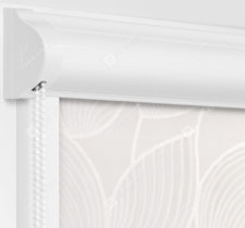Рулонные кассетные шторы УНИ - Ницца белый на пластиковые окна