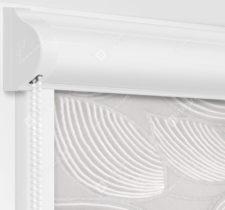 Рулонные кассетные шторы УНИ - Ницца серебро на пластиковые окна