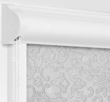 Рулонные кассетные шторы УНИ - Палау серебро на пластиковые окна