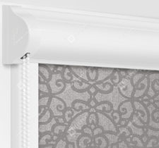 Рулонные кассетные шторы УНИ - Риано серый на пластиковые окна