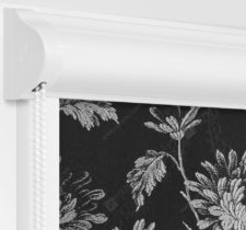 Рулонные кассетные шторы УНИ - Сиена черно-серый на пластиковые окна