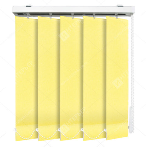 Вертикальные тканевые жалюзи Мадагаскар светло-желтый