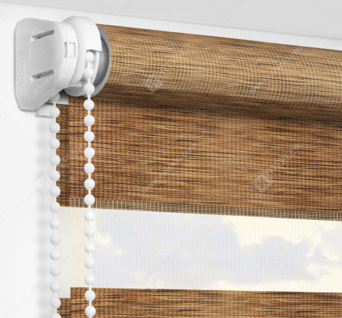 Рулонные шторы День-Ночь - Бергамо коричневый