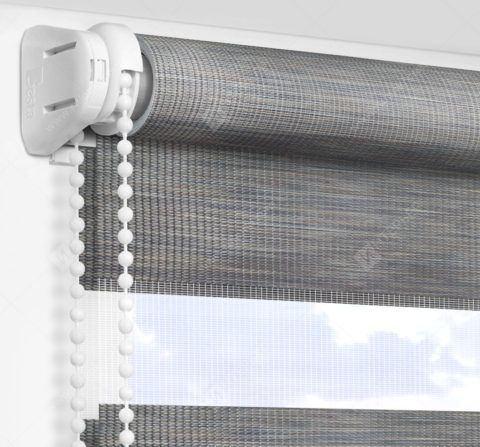 Рулонные шторы День-Ночь - Бергамо серо-коричневый