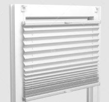 Шторы Плиссе - Аида перл белый на пластиковые окна