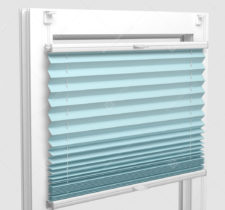 Шторы Плиссе - Аида перл голубой на пластиковые окна