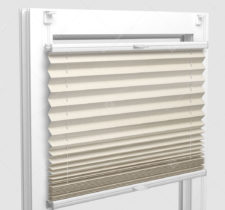 Шторы Плиссе - Аляска перл светло-бежевый на пластиковые окна