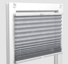 Шторы Плиссе - Авиано светло-серый на пластиковые окна