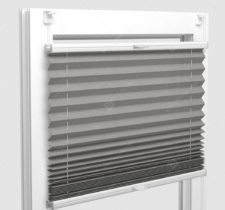 Шторы Плиссе - Базель светло-серый на пластиковые окна