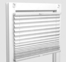 Шторы Плиссе - Флаер перл белый на пластиковые окна