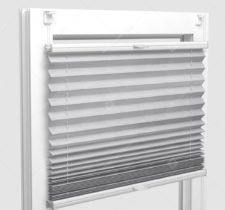 Шторы Плиссе - Флаер перл светло-серый на пластиковые окна