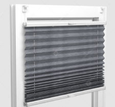 Шторы Плиссе - Гарда серый на пластиковые окна