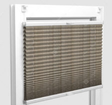 Шторы Плиссе - Капри светло-коричневый на пластиковые окна