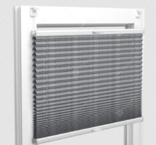 Шторы Плиссе - Капри светло-серый на пластиковые окна