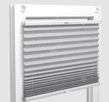 Шторы Плиссе - Комо светло-серый на пластиковые окна