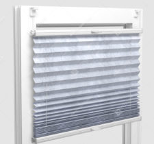 Шторы Плиссе - Краш металлик серебро на пластиковые окна