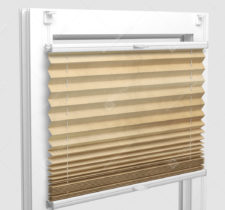 Шторы Плиссе - Краш перл абрикосовый на пластиковые окна