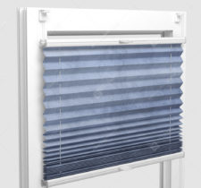 Шторы Плиссе - Краш перл голубой на пластиковые окна