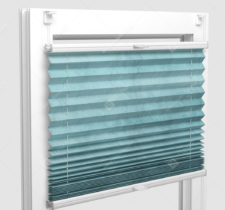 Шторы Плиссе - Краш перл мятный на пластиковые окна