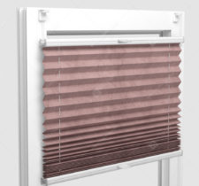 Шторы Плиссе - Краш перл светло-сиреневый на пластиковые окна