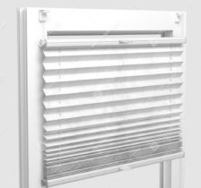 Шторы Плиссе - Краш снежно-белый на пластиковые окна