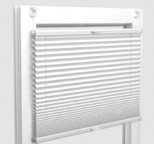 Шторы Плиссе - Леванто белый на пластиковые окна