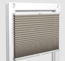 Шторы Плиссе - Леванто бежевый на пластиковые окна