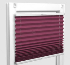 Шторы Плиссе - Мун блэкаут фуксия на пластиковые окна