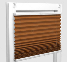 Шторы Плиссе - Мун блэкаут оранжевый на пластиковые окна