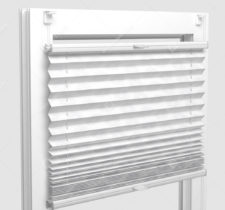 Шторы Плиссе - Новелла белый на пластиковые окна