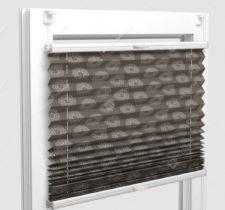 Шторы Плиссе - Новелла серый на пластиковые окна