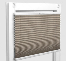 Шторы Плиссе - Оттава блэкаут коричневый на пластиковые окна