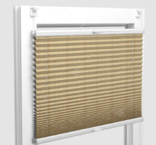 Шторы Плиссе - Оттава блэкаут светло-коричневый на пластиковые окна