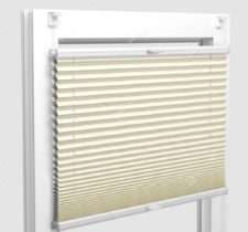 Шторы Плиссе - Палма блэкаут светло-бежевый на пластиковые окна