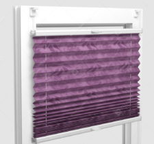 Шторы Плиссе - Самоа сиреневый на пластиковые окна